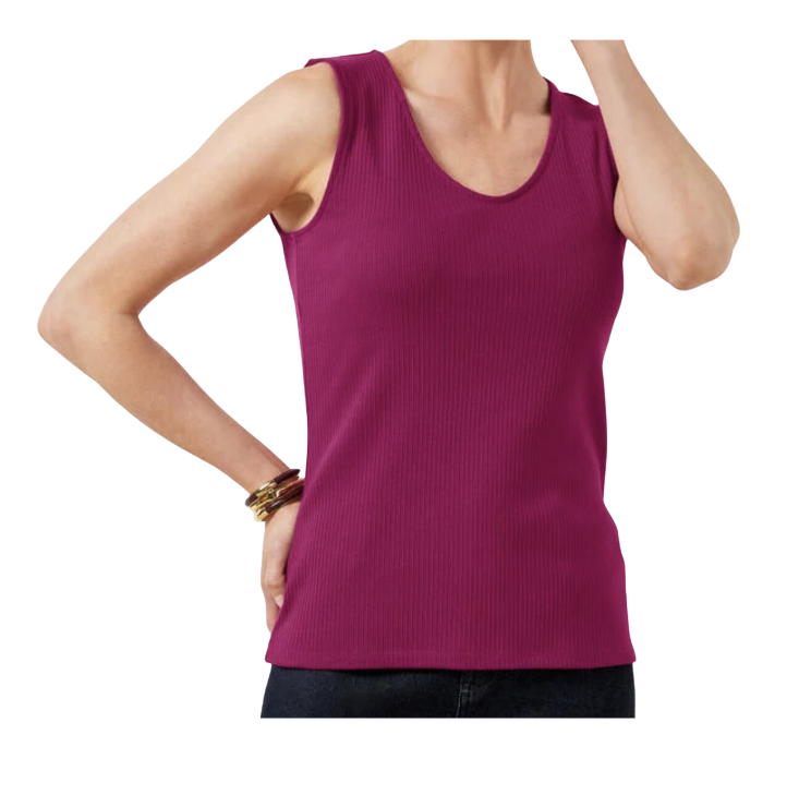 Ribbed V-Neck Tank